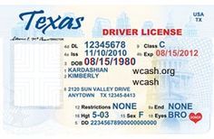 texas paper drivers license template